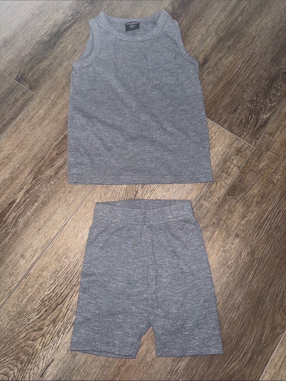 EUC Little Bipsy Ribbed Biker Set